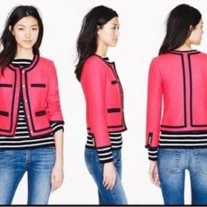 J Crew Double Serge Berry Wool Blazer